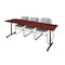 Kobe Rectangle Training Table, 84" W, 29" H, Laminate Top, Cherry MKTRCT8424CH44GY - alternate 1